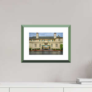 Fine art print showcasing The Lodge at Pebble Beach, capturing its historic elegance and charm.
