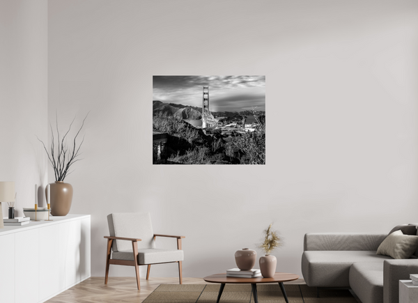 Monochrome Majesty: The Golden Gate Reimagined