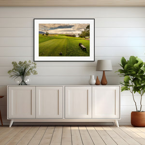 Fine art print showcasing The Par-5 6th at Pebble Beach, an iconic golf hole that challenges every golfer.
