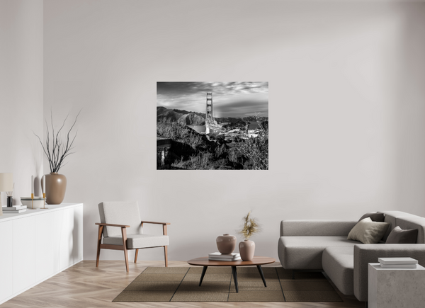 Monochrome Majesty: The Golden Gate Reimagined
