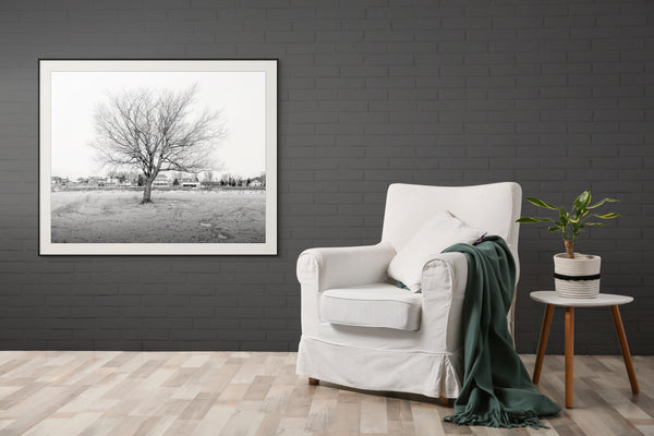 Stunning black-and-white shot of winter's quiet beauty, the Winter Sentinel of Grand Haven captures serene landscapes.